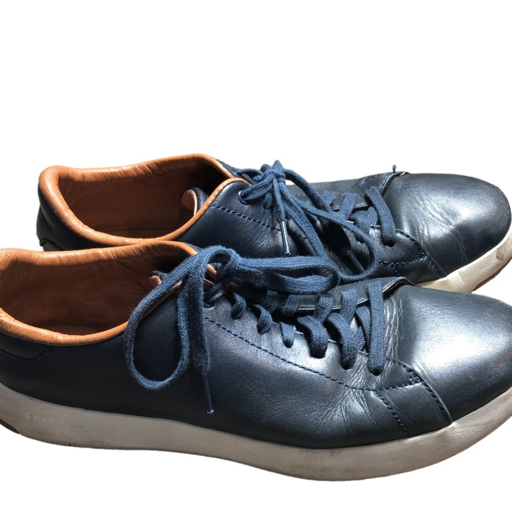 Cole Haan Grandpro Tennis Shoes Navy Blazer Blue Handstain Sneakers  Men's 8.5 - Picture 10 of 11